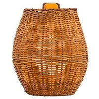 LED Außenleuchte Akku Rattan H: 24,5 cm kabellos dimmbar von Newgarden