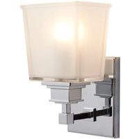 LED Badezimmer Lampe IP44 Chrom Weiß Glas Schirm von ELSTEAD