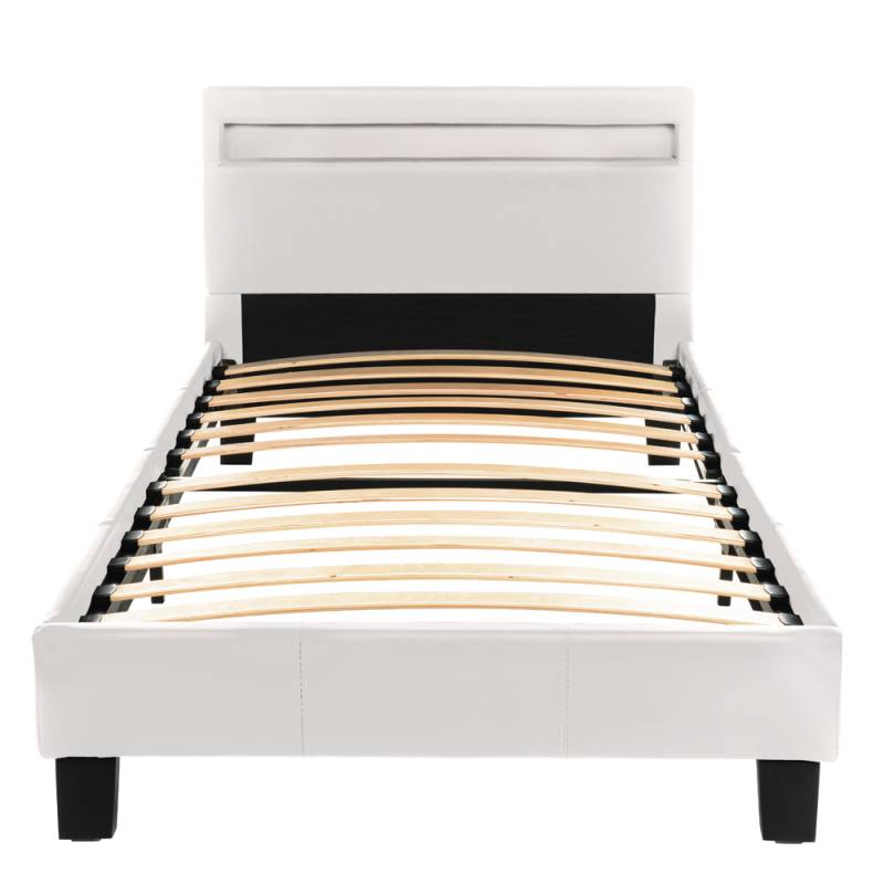 LED Bett ASTRO - 90 x 200 cm Weiß