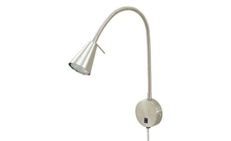 LED-Bettleuchte  Nickel-matt   ¦ silber ¦ Maße (cm): B: 20,5 H: 45 Lampen & Leuchten > LED-Leuchten > LED-Wandleuchten - Möbel Kraft