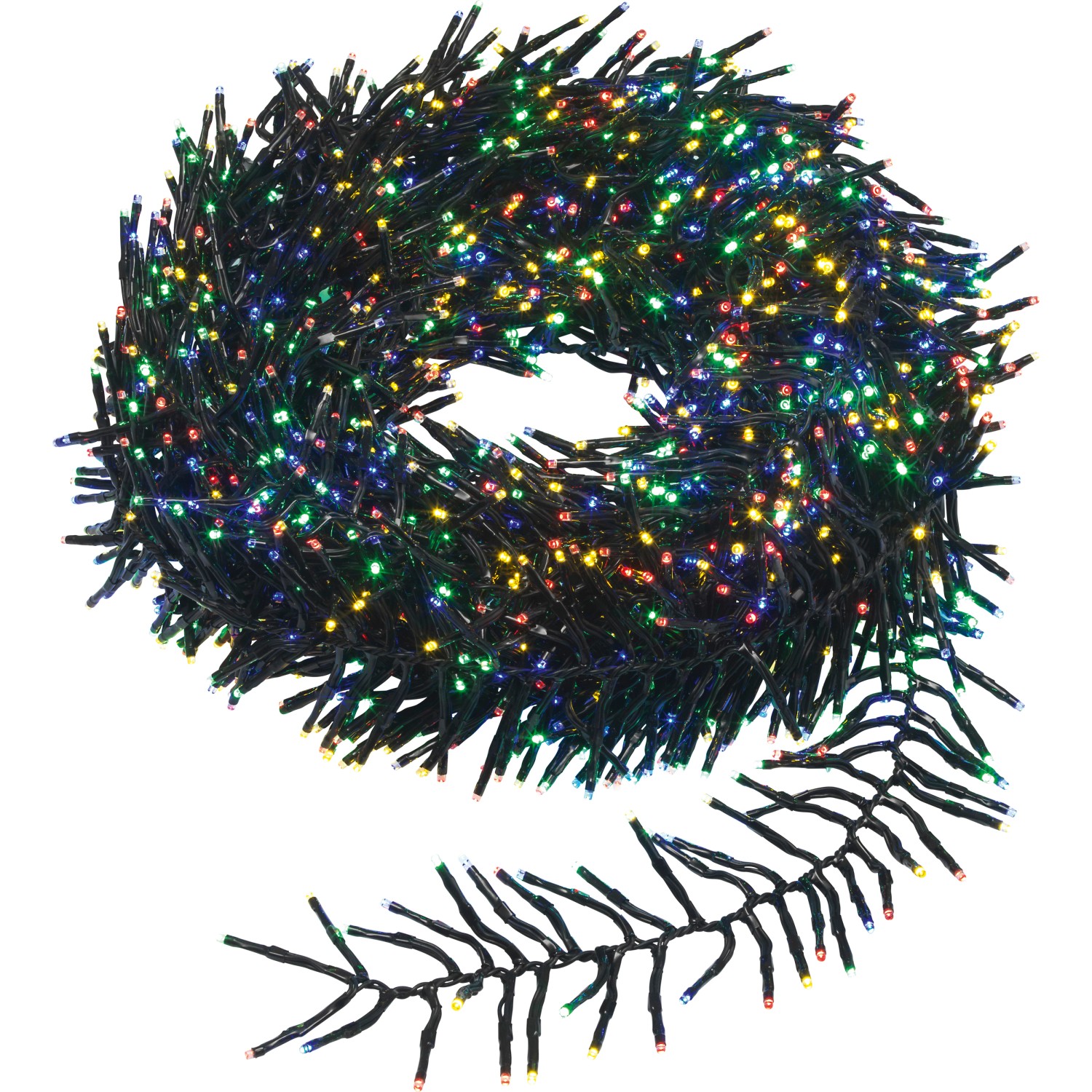 LED-Clusterlichterkette 1.920 LEDs Multi-Color Schwarzes Kabel 14,5 m LED-Clusterlichterkette 1.920 LEDs Multi-Color Schwarzes Kabel 14,5 m