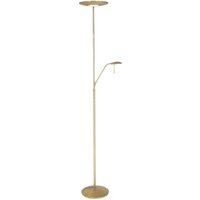 LED Deckenfluter mit Lesearm in Messing 185 cm dimmbar von Steinhauer BV (light+building)