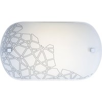 LED Deckenlampe Glas L: 33 cm klein 4000 K Weiß Chrom von Novecento
