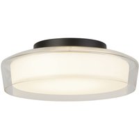 LED Deckenlampe Ø 30 cm IP44 Bad Schwarz matt Weiß von Searchlight