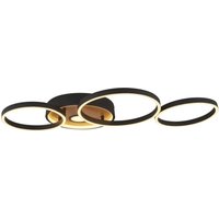 LED Deckenlampe Schwarz Braun B: 89 cm 3000 K 936 lm Metall LED Deckenlampe Schwarz Braun B: 89 cm 3000 K 936 lm Metall von Searchlight