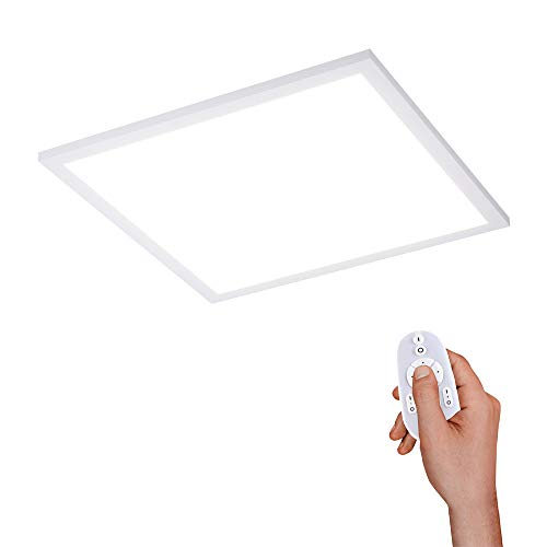 LeuchtenDirekt LED Panel flach, 62x62, Decken-Lampe | Farbtemperatur des Decken-Panels mit Fernbedienung einstellbar, warmweiss - kaltweiss | Decken-Leuchte für Wohnzimmer, Küche und Bad von LeuchtenDirekt