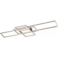 LED-Deckenleuchte 105 cm breit Nickel Matt 1 Stück Metall Hellgrau