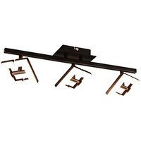 LED-Deckenleuchte 3x4,5 Watt Metall Schwarz Matt