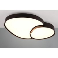 LED-Deckenleuchte 45W ca. 77 cm breit Matt 1 Stück Metall Schwarz