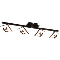 LED-Deckenleuchte 4x4,5 Watt Metall Schwarz Matt