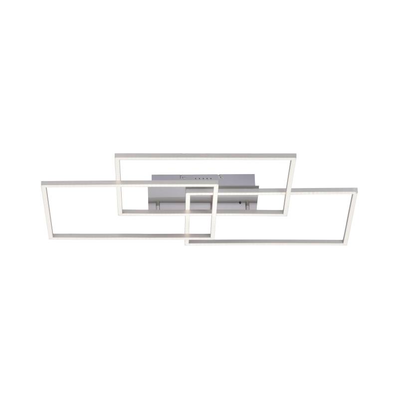 LED-Deckenleuchte Iven in Silberfarben max. 39 Watt Deckenlampe