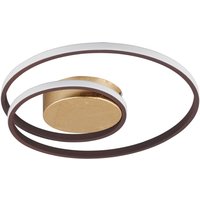 LED Deckenleuchte Metall Rost Schwarz B:39 cm Spirale von Trio