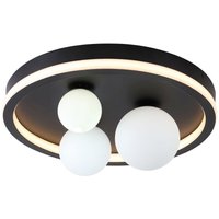 LED Deckenleuchte Schwarz Weiß Metall Glaskugeln Ø40 cm LED Deckenleuchte Schwarz Weiß Metall Glaskugeln Ø40 cm von 121004
