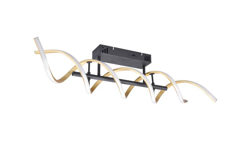 LED-Deckenleuchte Sequence Alu/Messingfarben max. 41 Watt Deckenlampe