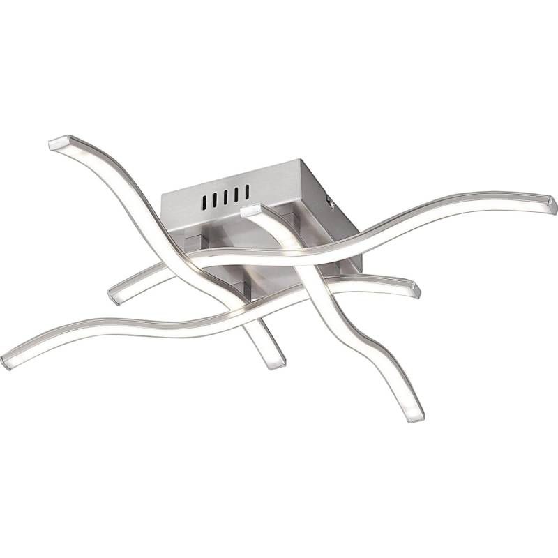 Just Light. LED-Deckenleuchte Wave Stahl 55 x 55 cm von Just Light.