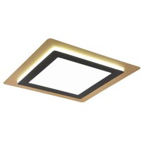LED-Deckenleuchte Weiß Matt / Nickel 1 Stück Metall Schwarz, Gelb