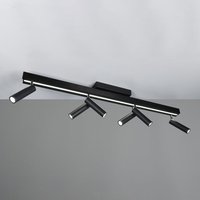 LED Deckenleuchte ausziehbar ca. 113-180 cm Matt 1 Stück Metall Schwarz