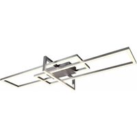 LED-Deckenleuchte ca. 100 cm breit Switch-Dimmer Nickel Matt 1 Stück Metall Hellgrau