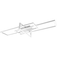 LED-Deckenleuchte ca. 100 cm breit Switch-Dimmer Weiß Matt 1 Stück Metall Weiß