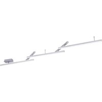 LED-Deckenleuchte ca. 242 cm breit RGBW-LED WIZ-Technik Nickel Matt 1 Stück Metall Hellgrau