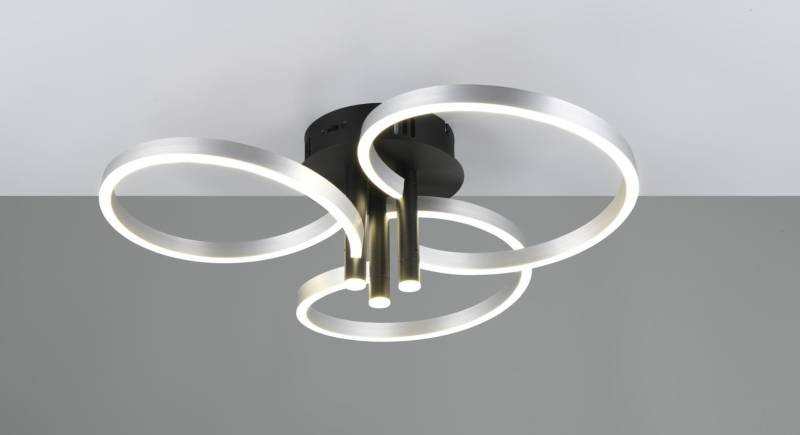 LED-Deckenleuchte in Metall schwarz/alu