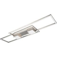 LED Deckenleuchte inkl. Fernbedienung Aluminium Nickel 1 Stück Metall Hellgrau