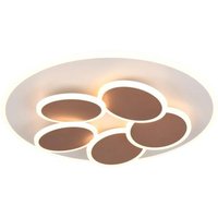 LED Deckenleuchte inkl. Nachtlicht Warm Grey / Coffee 1 Stück Metall Hellbraun, Hellgrau