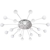 LED-Deckenleuchte inkl. Switch Dimmer Nickel / Glas 1 Stück Metall Hellgrau, Weiß