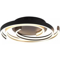 LED-Deckenleuchte inkl. Switch Dimmer Schwarz / Messing 1 Stück Metall Schwarz, Gelb