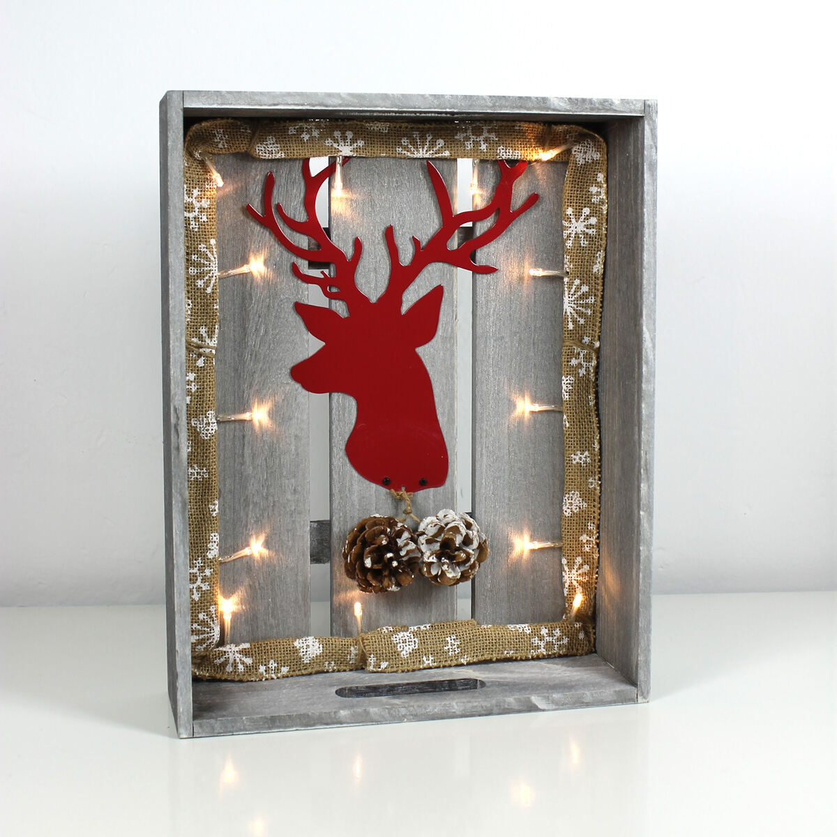 LED-Deko  Roter Hirsch