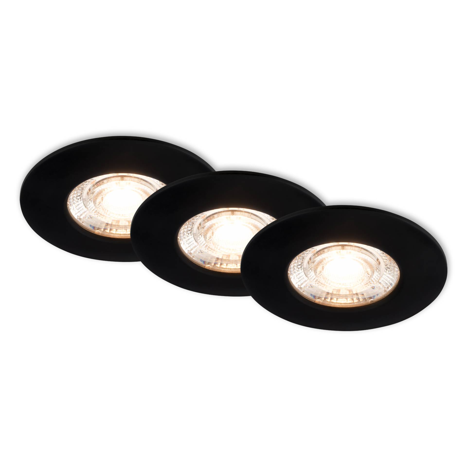Briloner LED-Einbauleuchte 3,6 W Ø 6,5 cm 3 Stück schwarz Briloner LED-Einbauleuchte 3,6 W Ø 6,5 cm 3 Stück schwarz von Briloner