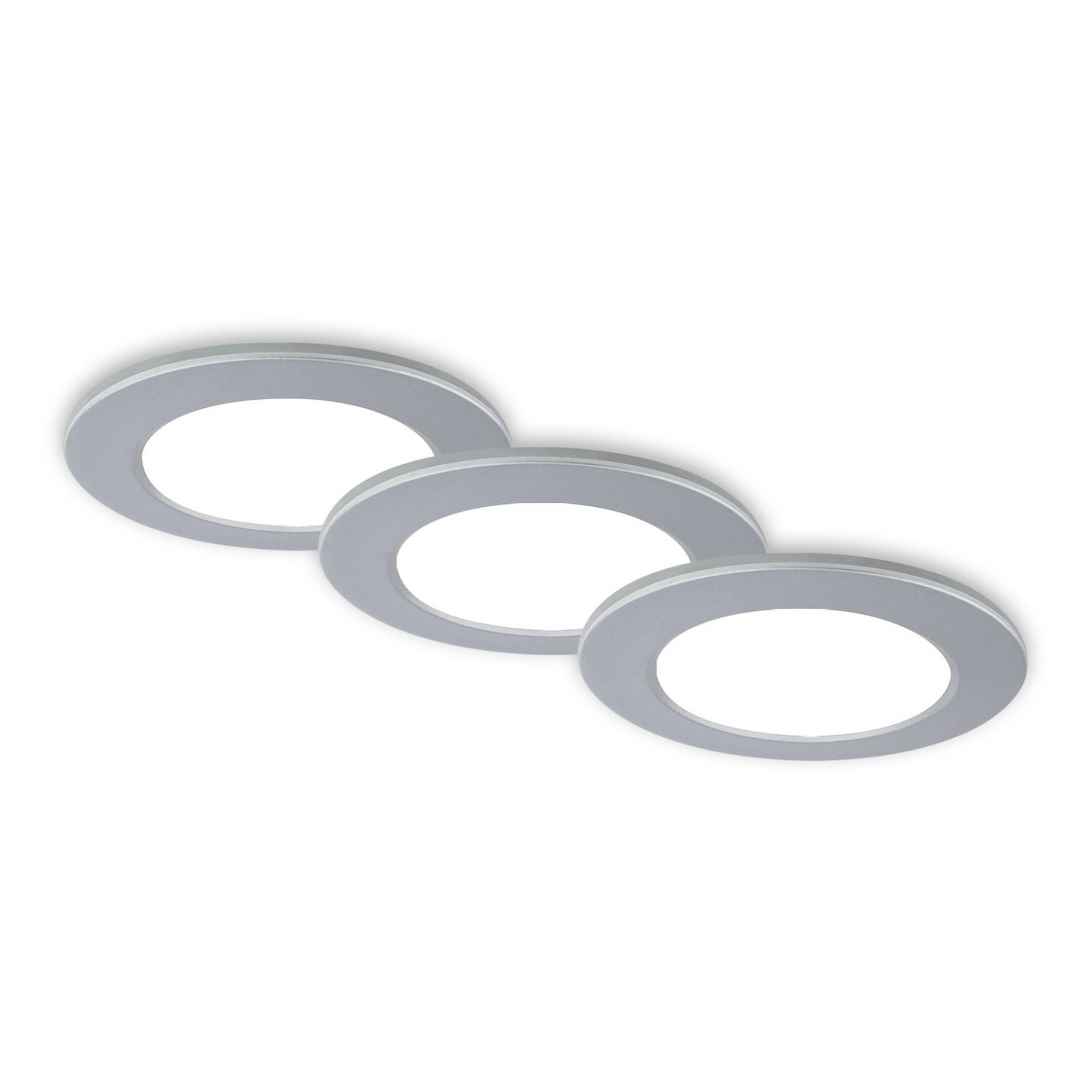 Briloner LED-Einbauleuchte 4,8 W Ø 9,2 cm 3 Stück chromfarben Briloner LED-Einbauleuchte 4,8 W Ø 9,2 cm 3 Stück chromfarben von Briloner