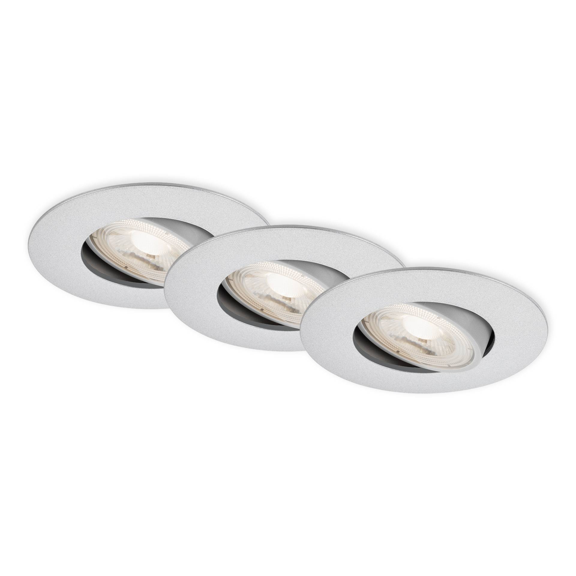 Briloner LED-Einbauleuchte 4,9 W Ø 9 cm 3 Stück chromfarben Briloner LED-Einbauleuchte 4,9 W Ø 9 cm 3 Stück chromfarben von Briloner