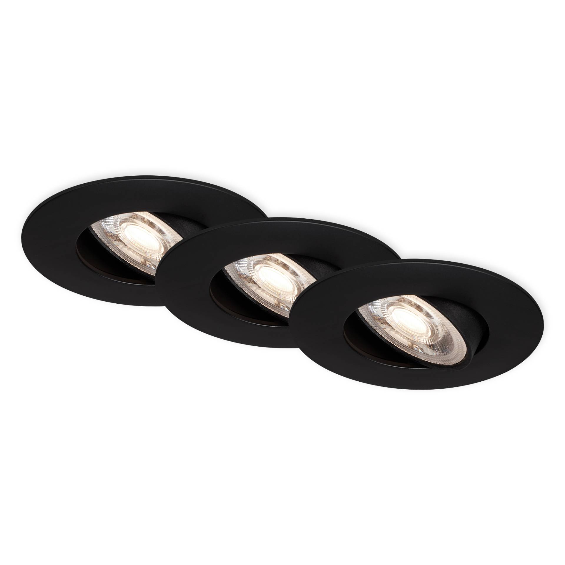 Briloner LED-Einbauleuchte 4,9 W Ø 9 cm 3 Stück schwarz Briloner LED-Einbauleuchte 4,9 W Ø 9 cm 3 Stück schwarz von Briloner