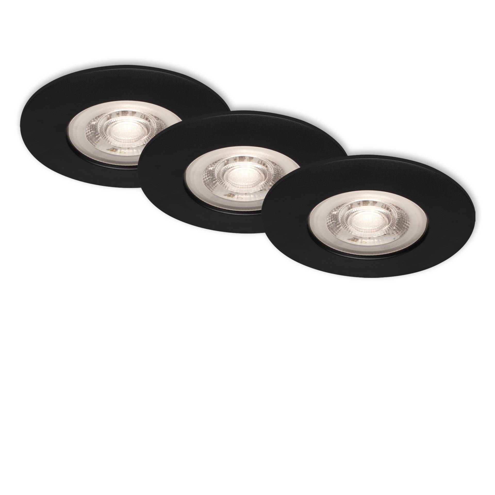 Briloner LED-Einbauleuchte 4,9 W dimmbar Ø 9 cm 3 Stück mattschwarz Briloner LED-Einbauleuchte 4,9 W dimmbar Ø 9 cm 3 Stück mattschwarz von Briloner