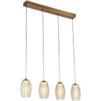 LED Hängelampe Glas 3000 K 4-flammig B: 75,5 cm LED Hängelampe Glas 3000 K 4-flammig B: 75,5 cm von Searchlight