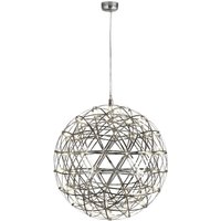 LED Hängelampe Metall Ø 61 cm in Chrom 3000 K 2003 lm von Searchlight