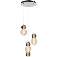 LED Hängelampe Metall Rauchglas 38 cm breit 4000 lm INA von Maytoni
