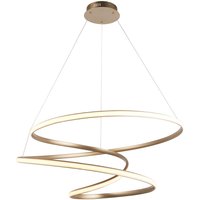 LED Hängelampe groß B: 85 cm in Gold 3000 K Modern JAMES von Endon