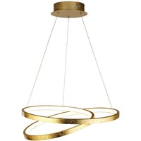 LED Hängelampe in Gold Metall B:47 cm 42 W Ringe Modern LED Hängelampe in Gold Metall B:47 cm 42 W Ringe Modern von Searchlight