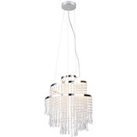 LED Hängelampe mit Fernbedienung dimmbar Chrom Acryl von Trio