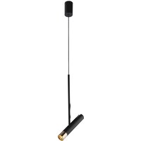 LED Hängeleuchte Metall verstellbar Schwarz Gold 3000 K von Searchlight