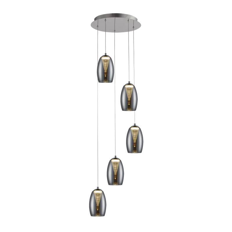 LED-Hängeleuchte Metropolis in Chromfarben max. 5 Watt