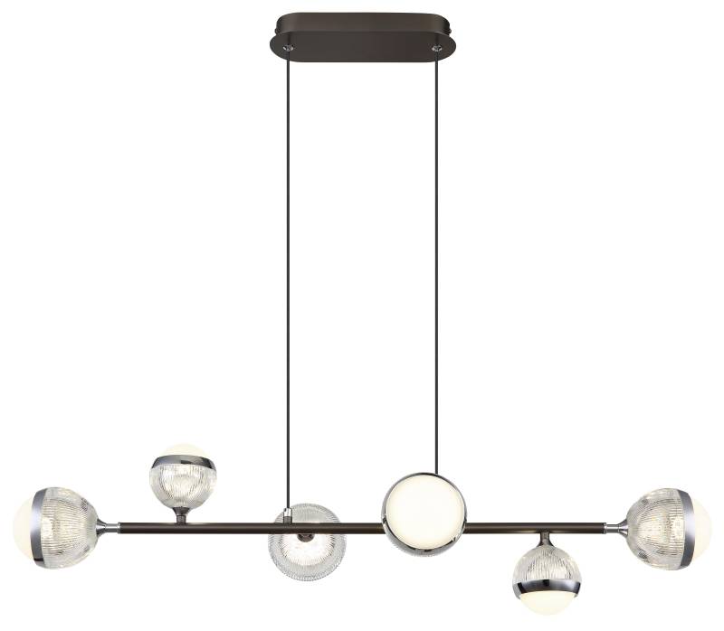 LED-Hängeleuchte Untsy Chrom-/Titanfarben max.42 Watt