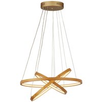 LED Hängeleuchte rund Bambus verstellbare Ringe Ø 50 cm LED Hängeleuchte rund Bambus verstellbare Ringe Ø 50 cm von Searchlight