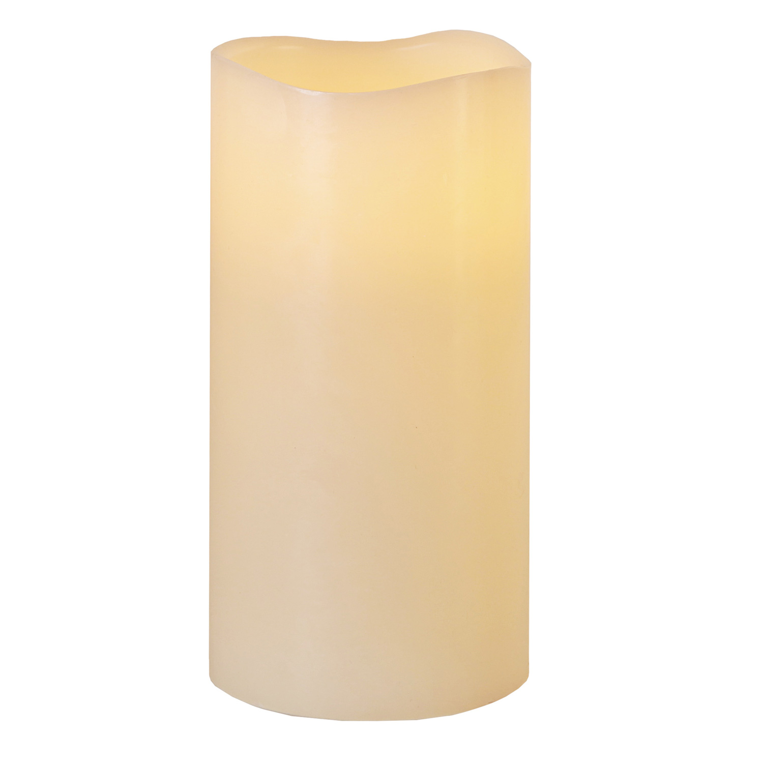 LED Kerze Big - Echtwachs - flackernde gelbe LED - Timer - Batteriebetrieb - H: 20cm D: 10cm - creme LED Kerze Big - Echtwachs - flackernde gelbe LED - Timer - Batteriebetrieb - H: 20cm D: 10cm - creme von StarTrading