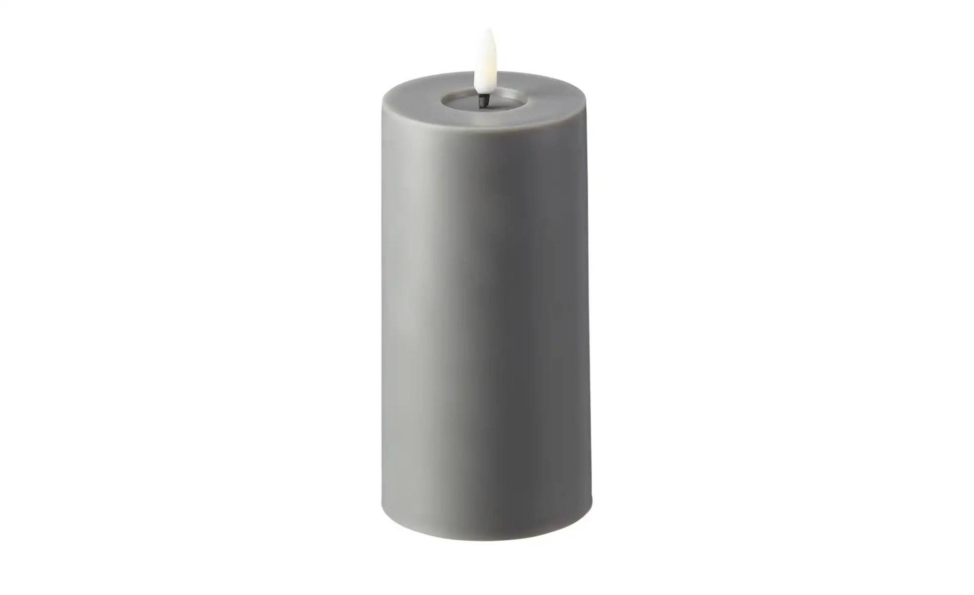 LED Kerze   ¦ grau ¦ Kunststoff ¦ Maße (cm): H: 17  Ø: 7.5 Dekoration > Kerzen & Kerzenständer > Kerzen & Teelichter - Möbel Kraft