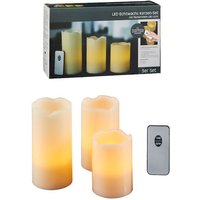 LED-Kerzen-Set BASIC 4 tlg Echtwachs Elfenbein