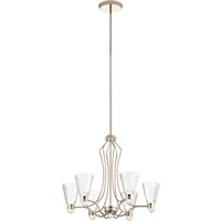 LED Kronleuchter Glas Metall IP44 B: 71,1 cm Bad Wohnzimmer von ELSTEAD