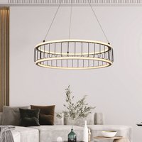 LED Kronleuchter Rind Schwarz Weiß D: 57,5 cm Metall 3000 K LED Kronleuchter Rind Schwarz Weiß D: 57,5 cm Metall 3000 K von Searchlight